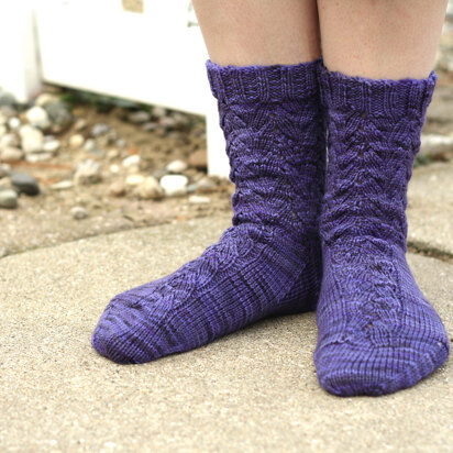 Sleepwalker Socks in Dream in Color Smooshy with Cashmere Solids