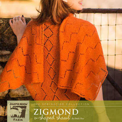 Zigmond V-Shaped Shawl in Juniper Moon Farm Findley