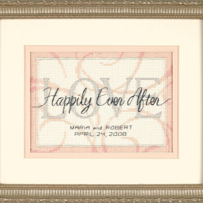 Dimensions Happily Ever After Wedding Record Cross Stitch Kit - 18cm x 13cm