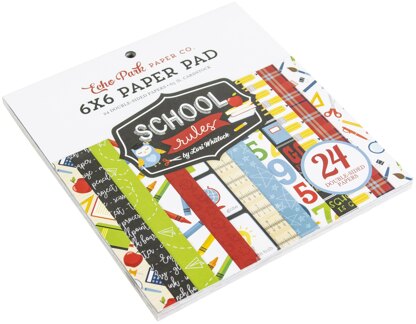 Echo Park Paper Echo Park Double-Sided Paper Pad 6"X6" 24/Pkg - School Rules, 12 Designs/2 Each