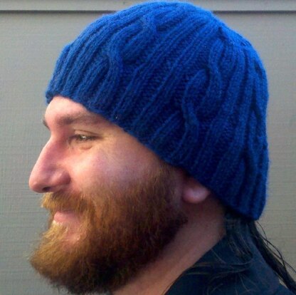 Easy Open Cabled Worsted Hat