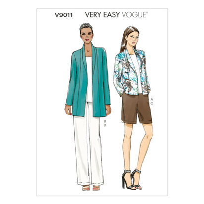 Vogue Misses' Jacket, Shorts and Pants V9011 - Sewing Pattern
