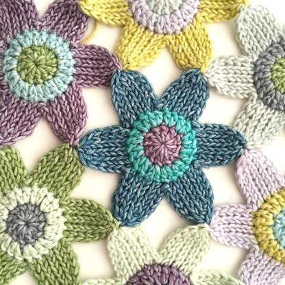 Tunisian Flower Blanket