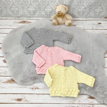 Baby Bobble Cardigans Crochet Pattern #479