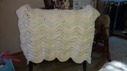 Baby christening blanket