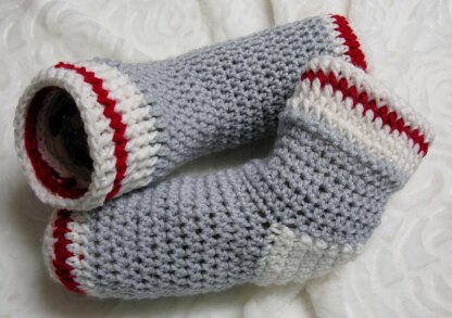 40-Sock Monkey Slippers