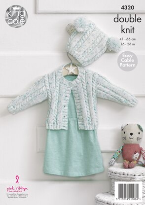 Children’s Cardigans & Hats in King Cole Smarty DK - 4320 - Downloadable PDF