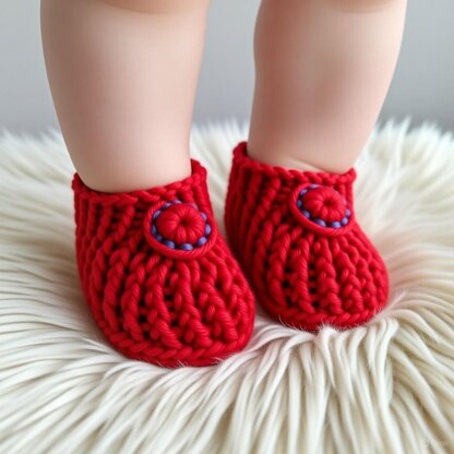Baby Shoes Crochet Pattern PDF – Newborn Booties 0–3 Months + Video Tutorial