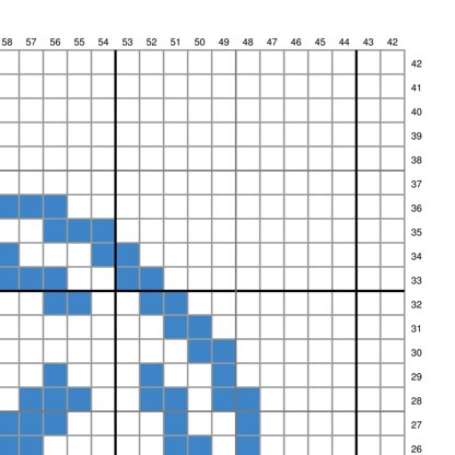 Mini C2C Galactic Republic Blue Pillow 42x42 Squares Crochet Pattern