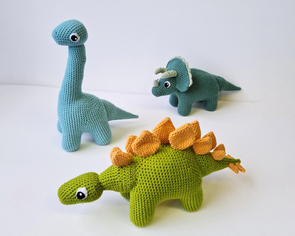 Dinosaur Bundle Amigurumi Crochet Kit