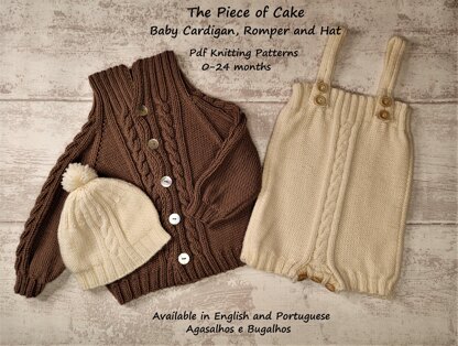 The Piece of Cake Baby Cardigan, Romper and Hat | 0-24 months