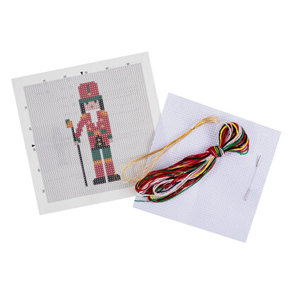 Trimits Mini Counted Cross Stitch Kit: Nutcracker Cross Stitch Kit - 13 x 13cm