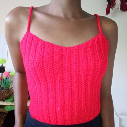 Panama ribbed top