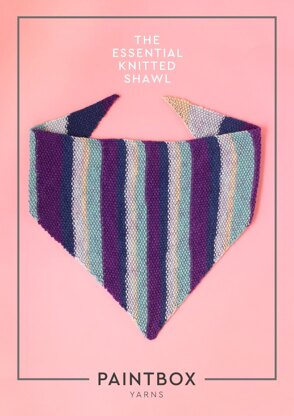 "The Essential Knitted Shawl" - Shawl Knitting Pattern in Paintbox Yarns Chunky Pots