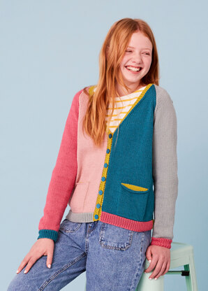 Connie Cardigan - Knitting Pattern For Kids in Debbie Bliss Eco Baby