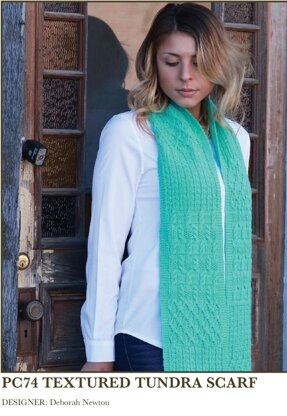 Textured Tundra Scarf in Imperial Yarn Denali - PC74 - Downloadable PDF