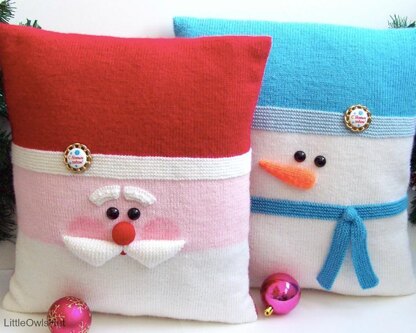176 Santa and Snowman Pillow cases with pillows