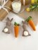 Crochet bunny & carrot pattern Easter crochet garland Amigurumi pattern spring garland Crochet keyring charm
