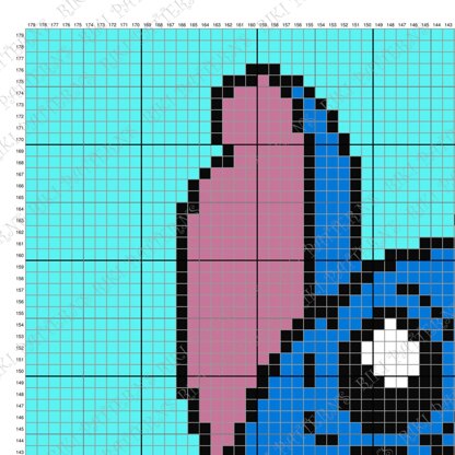 Stitch Labubu Blanket Monster Throw Blue Pink Cartoon Toddler C2C CROCHET PATTERN