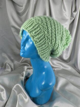 Superfast Swirl Bobble Slouch Hat