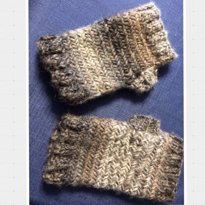 North Sea Kippers Herringbone Fingerless Gloves