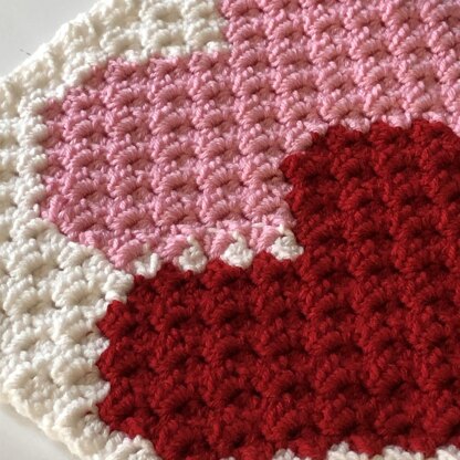 Hearts Blanket Square