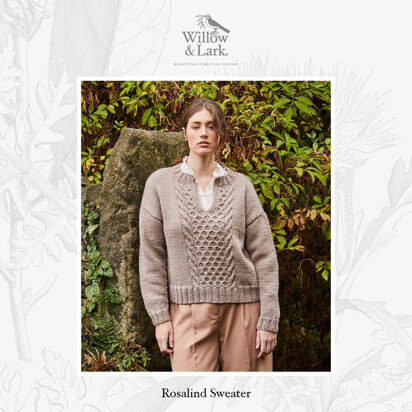 Rosalind Sweater -  Knitting Pattern For Women in Willow & Lark Strath by Willow & Lark