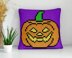 Pumpkin Pillow All Saints' Eve Orange Halloween Cushion Diagonal Crochet Pattern Mini-C2C