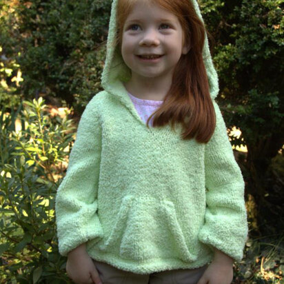 Child’s Hoodie Pullover with Pouch Pocket in Plymouth Yarn Daisy - 2497 - Downloadable PDF