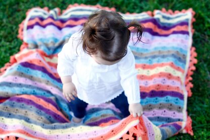 Citrus Snowflakes Baby Blanket