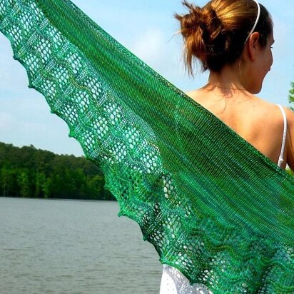 Waveline Shawl - knitting pattern