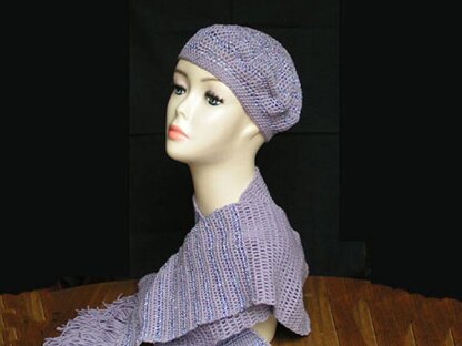 Crochet Beret & Matching Scarf