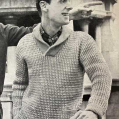 1960s Mens Vintage Twisted Rib Sweater