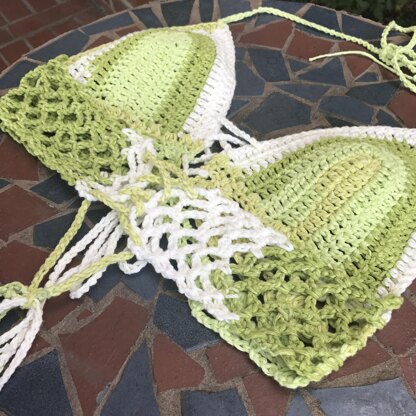 Lime Swirl Bikini Halter Top Crochet pattern by Stardust Gold's Crochet  Universe