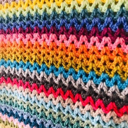 V Stitch Crochet Blanket