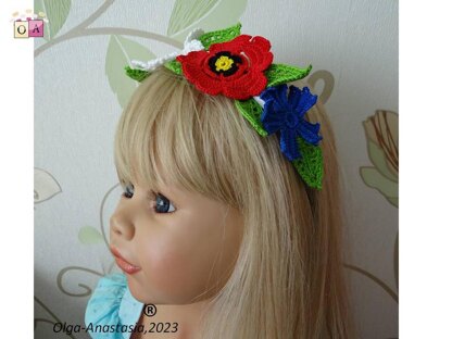 Headband with flowers