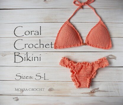 Coral Crochet Bikini