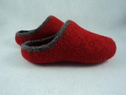 Women's Scuff Slippers Felted Knit Pattern