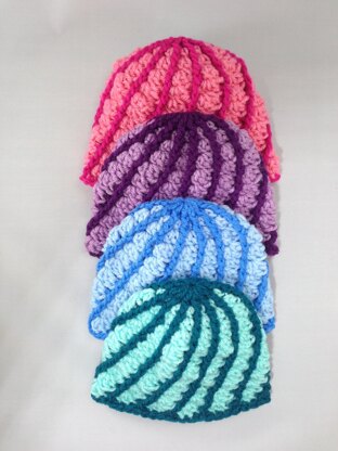 Whirly Swirly Baby Hats