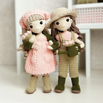 Amigurumi doll, crochet doll, doll clothes, Spring Garden