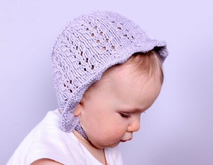 Baby Bonnet in Plymouth Yarn Cashmere De Cotone - f713 - Downloadable PDF