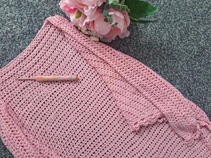 Crochet Blush Rose Shawl Pattern