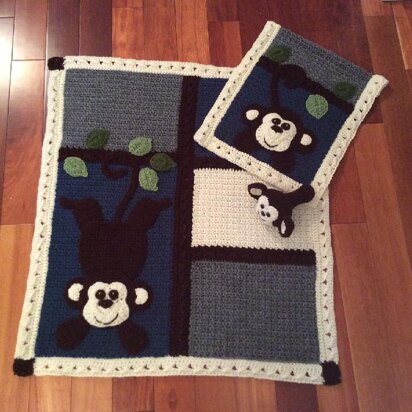 My Lil Monkey Blanket Set
