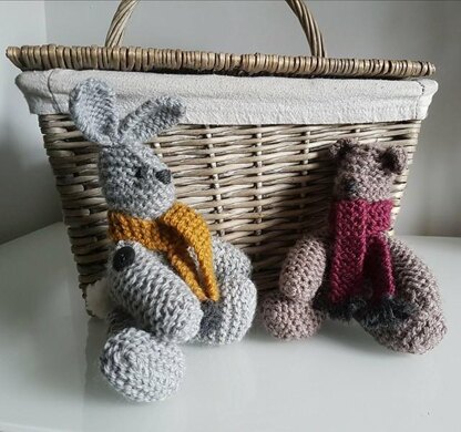 Garter stitch Bunny and Bear