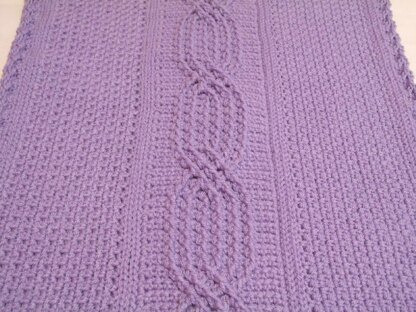 Blanket with Celtic Cable Design