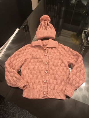 A Cardigan and Hat for a Little Girl