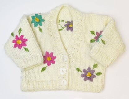 Amelia Embroidered Baby & Child Cardigan