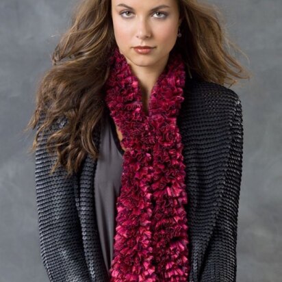 Marietta's Scarf in Red Heart Boutique Ribbons - LW2785