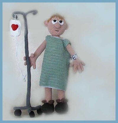 Patient Pete amigurumi doll