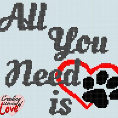 All You Need Is Paw Love Stitch Graphgan